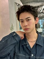 ポーチバイハニー オモテサンドウ(PORCH by HONEY omotesando)&nbsp;スパイキーショートブルーブラックアップバングピンパーマ1