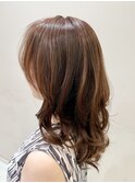 大人かわいいくびれセミロングウルフレイヤー30 代40代50代
