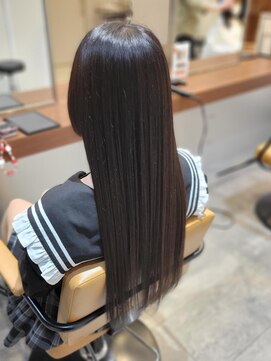 エイクス ヘア デザイン×美髪クリニック 千葉(AQs hair design) くびれヘア/アプリコットオレンジ/夏/髪質改善[千葉駅]