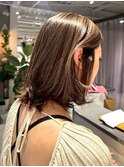 【立体感×透明感】シークレットハイライトボブハイライトカラー