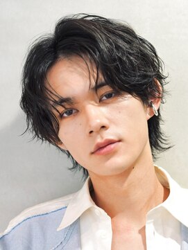 フィフス 神南(fifth) 渋谷フェザーパーマメンズカットセンターパート20代