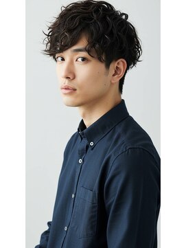 キャンバス バイ ネオリーブ 横浜西口(Canvas by neo.) サーフカール/ブルーブラック/フェザーパーマ/横浜/横浜駅/sk51