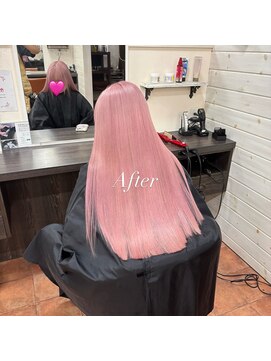 アボックス(abox) ペールピンク/ピンクカラー/ケアブリーチ/髪質改善/学割/U24