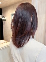 キャアリー(Caary)&nbsp;福山人気20代30代40代髪質改善ストレート艶々カシスレッドカラー