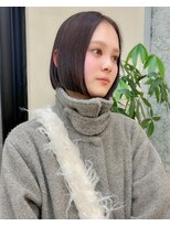 スニュウ(snuw)&nbsp;レイヤーボブマロンベージュインナーカラーブリーチなし