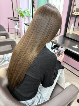 アヴァンス 難波店(AVANCE.) ブリーチなしダブルカラー×ヘーゼルベージュ