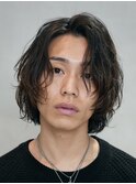 大分スパイラルパーマメンズカットラウンドマッシュツーブロック
