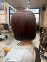 バディヘアーサロン(BUDDY HAIR SALON)&nbsp;シルキーベージュニュアンスカラーヨシンモリボブ韓国風ヘア