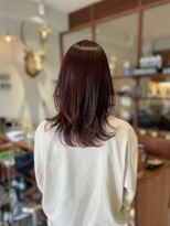 ウツギ(UTSUGI)&nbsp;ピンクブラウンカラー×ミディアムレイヤー