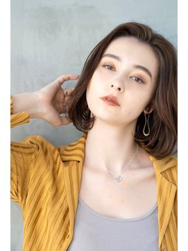 ケアリー 武蔵小杉(Carelly) 大人かわいい前髪セシルカットココアブラウンフリンジウェーブ