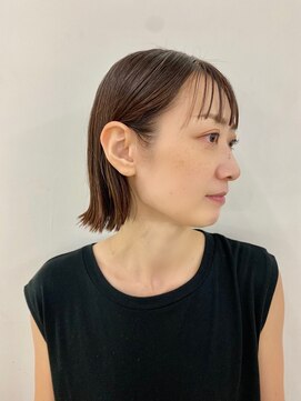 エンドリンク(endlink) 透明感ブラウン×オトナぱっつんボブ