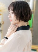 くすみカラーくせ毛風前下がりマッシュボブa北浦和20代30代40代