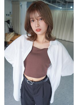 アンジェリカ 広島駅前店(ANGELICA) 【angelica_kyono】韓国くびれ/ミディアムヘア/ココアベージュ