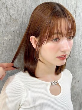 シーシンジュク 新宿南口(Sea shinjuku) 韓国風前髪×シルキーベージュ【髪質改善/新宿/デザインカラー】