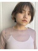 【Link】大人ショートボブ×グレージュ×イヤリングカラー