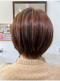 ほんのりピンクショートボブ