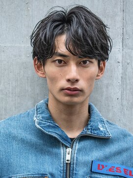 アイヴィ 表参道(IVY) 波巻きスパイラルマッシュパーマアッシュブラック