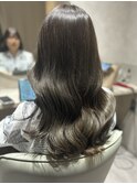 【ハイ透明感】オリーブカーキ　顔周りレイヤー