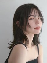大人可愛い◎暗髪こなれミディ