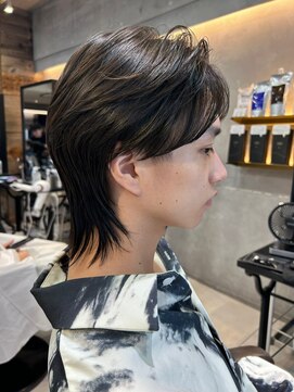 トルネード(TORNADO) ウルフカット メンズウルフ センターパート 韓国ウルフ　S1010