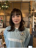 暗髪×ワイドバング
