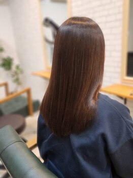 ヘアーノカ(Hair Noka)の写真/【田上/駐車場完備◎】一人一人の髪質や癖に合わせた薬剤選定で憧れのサラ艶美髪へ♪朝のセットも快適に◎