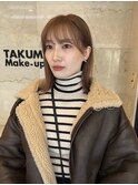 ホワイトブロンド外ハネボブ美髪ミルクティーベージュ