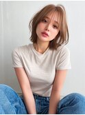 rileyワンカール外はねロブ×肌映えベージュ