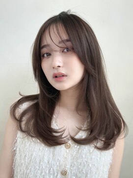 ザックラフィネ(ZACC raffine) ミディアムレイヤー/グレージュ/簡単スタイリング