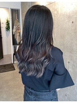 ロッカ(ROCCA) グレージュグラデーションウェーブ