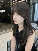 ミディアムレイヤー／韓国ヘア／髪質改善/顔まわり/ブリーチなし