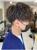 マッシュヘア/波巻きパーマ/men's/スパイラルパーマ