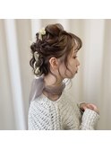 お呼ばれパーティヘアセット