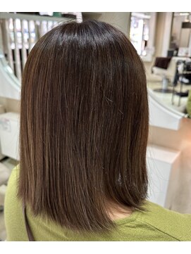 ギヴ 玉造店(Give) ストレートボブ×ハイライトグラデーションカラー