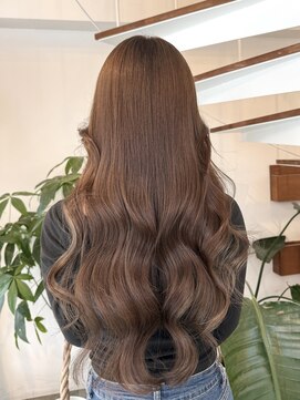 ピークスヘア(peaks hair) 透明感ブラウン マロンベージュ ブリーチなしWカラー 堀江