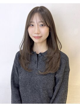 アクシス 栄店(`AXIS) 松本/ワンホンレイヤー/ミルクティーブロンド/ダークブルー/栄