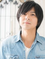 モッズヘア メン 新所沢店(mod's hair men)&nbsp;爽やかアッシュブラック七三分け斜めバングショートe新所沢