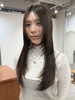 ベンジー 中目黒ii店(benji)&nbsp;細めなハイライトに顔まわりのレイヤー