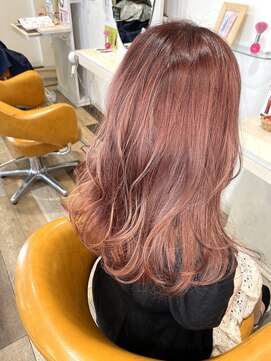 アンプヘアー 二条店(unpeu hair) 【イルミナカラー】ケアブリーチ/ピンクカラー