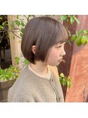 #ミルクティーベージュ#ミニボブ#ハイトーンカラー#ベージュ