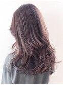 ピンクパープルロングレイヤー_セクションカラー_ba301511
