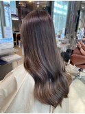 20代30代40代マロンベージュ/Aラインボブ/かきあげ[高田馬場駅]