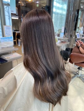 ヘアリゾートエーアイ 高田馬場店(hair resort Ai) 20代30代40代マロンベージュ/Aラインボブ/かきあげ[高田馬場駅]