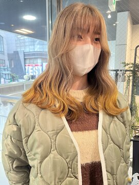 ヘアーアンドメイク ビス(HAIR&MAKE bis) 大人気裾カラー♪個性はイエロー☆【多田 華歌】