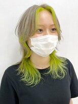 ヴェイン 渋谷(vain)&nbsp;デザインカラー ウルフカット ミディアムレイヤー