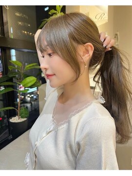 ジーナ 京都駅前(Zina) 髪質改善*アッシュベージュミディアムヘア*【Zina京都駅前】