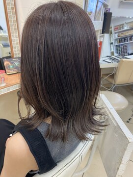 ザナドゥ 巣鴨店(Xanadu) 外ハネくびれレイヤー ハイライト柔らかグレージュ