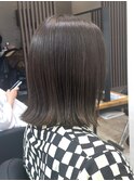 顔周りレイヤーカットグレージュカラーくびれボブショートカット