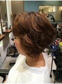 ショートゆるふわパーマ