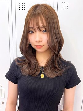 ミミヘアーガーデン(mimi hair garden) オレンジベージュ/くびれロング